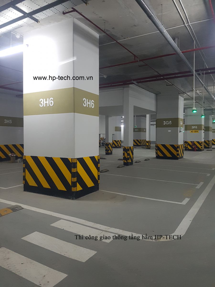 Thi công sơn kẻ vạch tầng hầm chuyên nghiệp