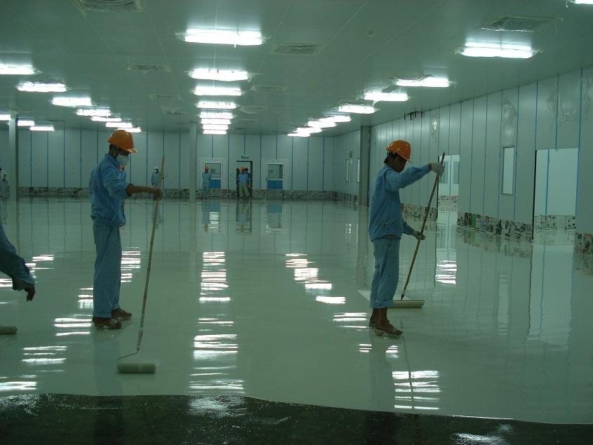 Thi công sơn sàn epoxy